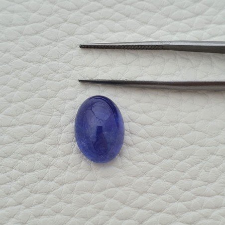 Tanzanite Naturale Forma Ovale Piatto Cabochon Liscio Fatto a Mano 15X11X08mm 12,10 Carati 1pz