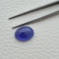 Tanzanite Naturale Forma Ovale Piatto Cabochon Liscio Fatto a Mano 15X11X08mm 12,10 Carati 1pz