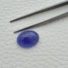 Tanzanite Naturale Forma Ovale Piatto Cabochon Liscio Fatto a Mano 15X11X08mm 12,10 Carati 1pz