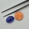 Tanzanite Naturale Forma Ovale Piatto Cabochon Liscio Fatto a Mano 15X11X08mm 12,10 Carati 1pz