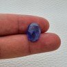 Tanzanite Naturale Forma Ovale Piatto Cabochon Liscio Fatto a Mano 15X11X08mm 12,10 Carati 1pz