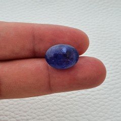 Tanzanite Naturale Forma Ovale Piatto Cabochon Liscio Fatto a Mano 15X11X08mm 12,10 Carati 1pz