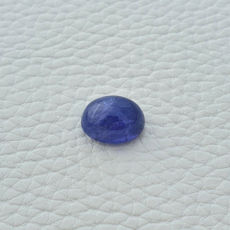 Tanzanite Naturale Forma Ovale Piatto Cabochon Liscio Fatto a Mano 13,80X10X8mm 10,95 Carati 1pz
