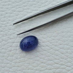 Tanzanite Naturale Forma Ovale Piatto Cabochon Liscio Fatto a Mano 13,80X10X8mm 10,95 Carati 1pz