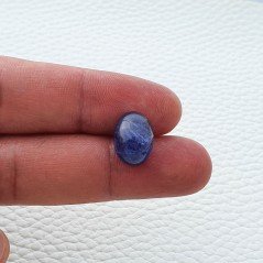 Tanzanite Naturale Forma Ovale Piatto Cabochon Liscio Fatto a Mano 13,80X10X8mm 10,95 Carati 1pz
