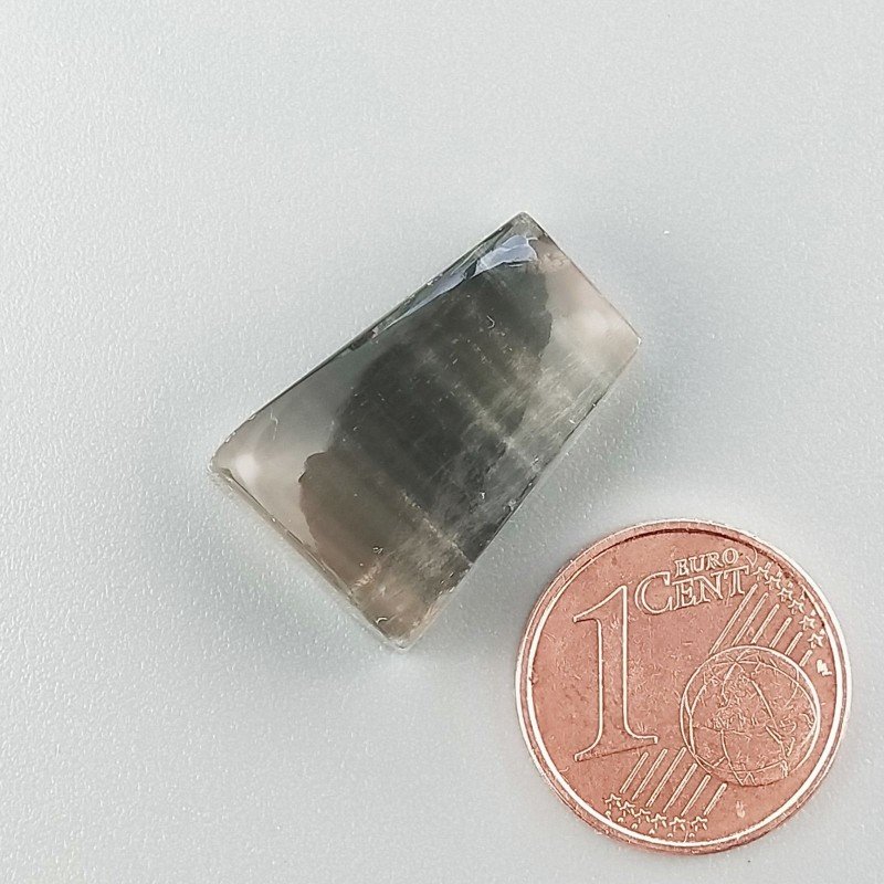 Fluorite Naturale Forma Fantasia Piatto Cabochon Liscio Fatto a Mano 20X13X7mm 4,60gm 1pz