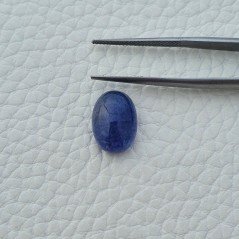 Tanzanite Naturale Forma Ovale Piatto Cabochon Liscio Fatto a Mano 14X10X6mm 8,85 Carati 1pz