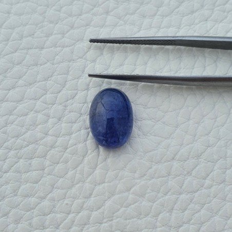 Tanzanite Naturale Forma Ovale Piatto Cabochon Liscio Fatto a Mano 14X10X6mm 8,85 Carati 1pz