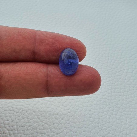 Tanzanite Naturale Forma Ovale Piatto Cabochon Liscio Fatto a Mano 14X10X06mm 7,50 Carati 1pz