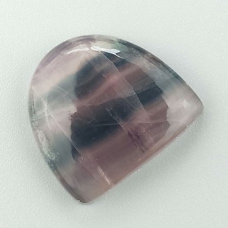 Fluorite Naturale Forma Fantasia Piatto Cabochon Liscio Fatto a Mano 23X24mm 7,03gm 1pz