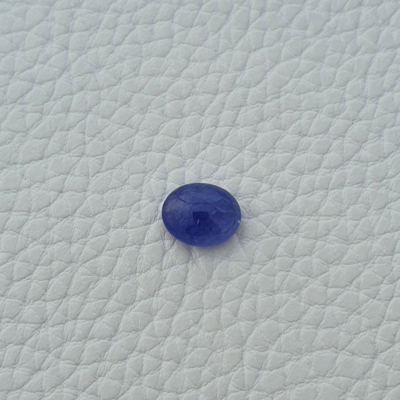 Tanzanite Naturale Forma Ovale Piatto Cabochon Liscio Fatto a Mano 11X9X5mm 4,25 Carati 1pz