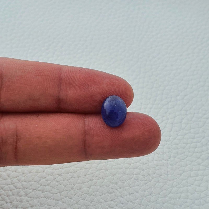 Tanzanite Naturale Forma Ovale Piatto Cabochon Liscio Fatto a Mano 11X9X5mm 4,25 Carati 1pz