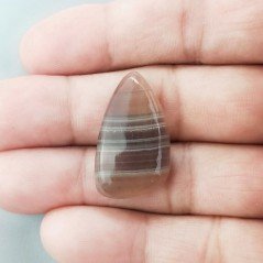 Fluorite Naturale Forma Fantasia Piatto Cabochon Liscio Fatto a Mano 28X16X6mm 5,60gm 1pz