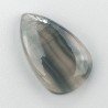 Fluorite Naturale Forma Goccia Piatto Cabochon Liscio Fatto a Mano 26X16mm 4,47gm 1pz