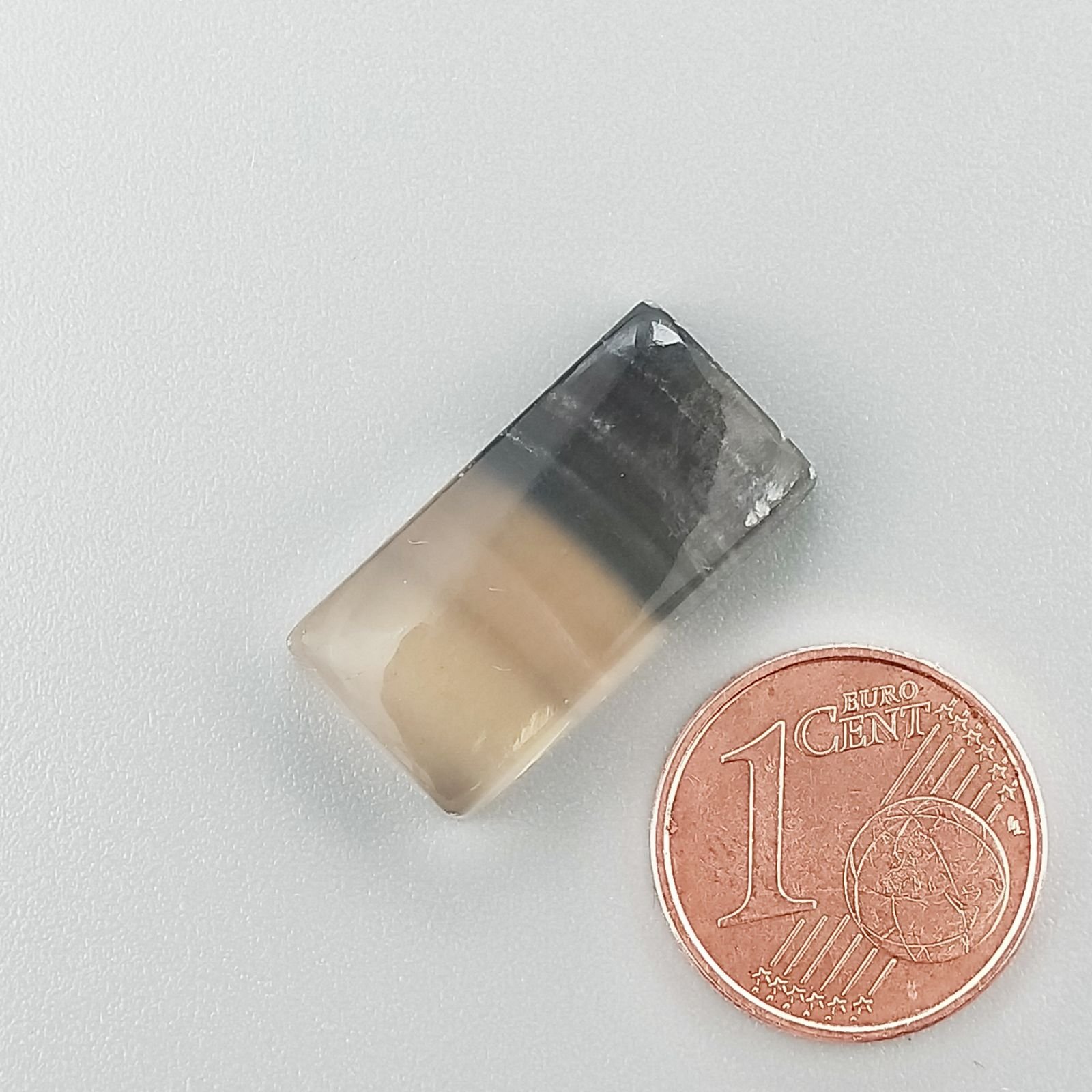 Fluorite Naturale Forma Rettangolare Piatto Cabochon Liscio Fatto a Mano 21X11X5mm 3,15gm 1pz