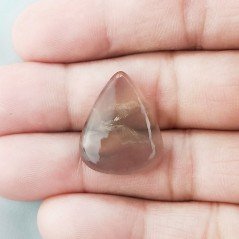 Fluorite Naturale Forma Goccia Piatto Cabochon Liscio Fatto a Mano 23X18X5mm 4,05gm 1pz