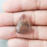 Fluorite Naturale Forma Goccia Piatto Cabochon Liscio Fatto a Mano 23X18X5mm 4,05gm 1pz