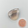 Fluorite Naturale Forma Goccia Piatto Cabochon Liscio Fatto a Mano 26X22mm 6,55gm 1pz