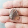 Fluorite Naturale Forma Goccia Piatto Cabochon Liscio Fatto a Mano 26X22mm 6,55gm 1pz