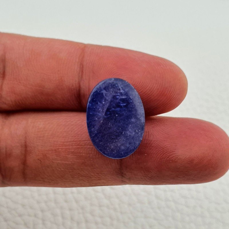 Tanzanite Naturale Forma Ovale Piatto Cabochon Liscio Fatto a Mano 19X13X08mm 19,55 Carati 1pz Tanzanite Naturale Forma Ovale Piatto Cabochon Liscio Fatto a Mano 19X13X08mm 19,55 Carati 1pz