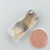 Fluorite Naturale Forma Rettangolare Piatto Cabochon Liscio Fatto a Mano 27X11X7mm 5,75gm 1pz