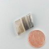 Fluorite Naturale Forma Fantasia Piatto Cabochon Liscio Fatto a Mano 24X13X6mm 3,30gm 1pz