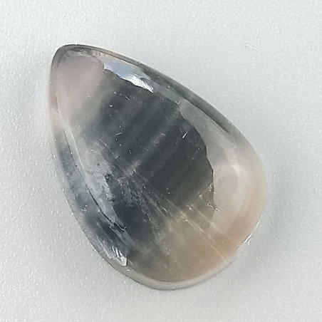 Fluorite Naturale Forma Goccia Piatto Cabochon Liscio Fatto a Mano 22X15X6mm 4,45gm 1pz