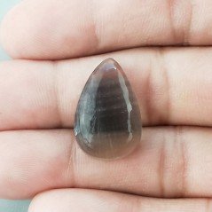 Fluorite Naturale Forma Goccia Piatto Cabochon Liscio Fatto a Mano 22X15X6mm 4,45gm 1pz