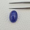 Tanzanite Naturale Forma Ovale Piatto Cabochon Liscio Fatto a Mano 18X12X11mm 22,95 Carati 1pz