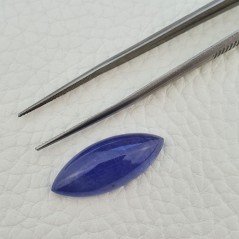 Tanzanite Naturale Forma Marquise Piatto Cabochon Liscio Fatto a Mano 13X13X08mm 17,20 Carati 1pz
