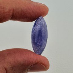 Tanzanite Naturale Forma Marquise Piatto Cabochon Liscio Fatto a Mano 13X13X08mm 17,20 Carati 1pz