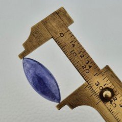 Tanzanite Naturale Forma Marquise Piatto Cabochon Liscio Fatto a Mano 13X13X08mm 17,20 Carati 1pz