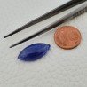 Tanzanite Naturale Forma Marquise Piatto Cabochon Liscio Fatto a Mano 20X10X06mm 10,45 Carati 1pz