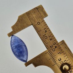 Tanzanite Naturale Forma Marquise Piatto Cabochon Liscio Fatto a Mano 20X10X06mm 10,45 Carati 1pz