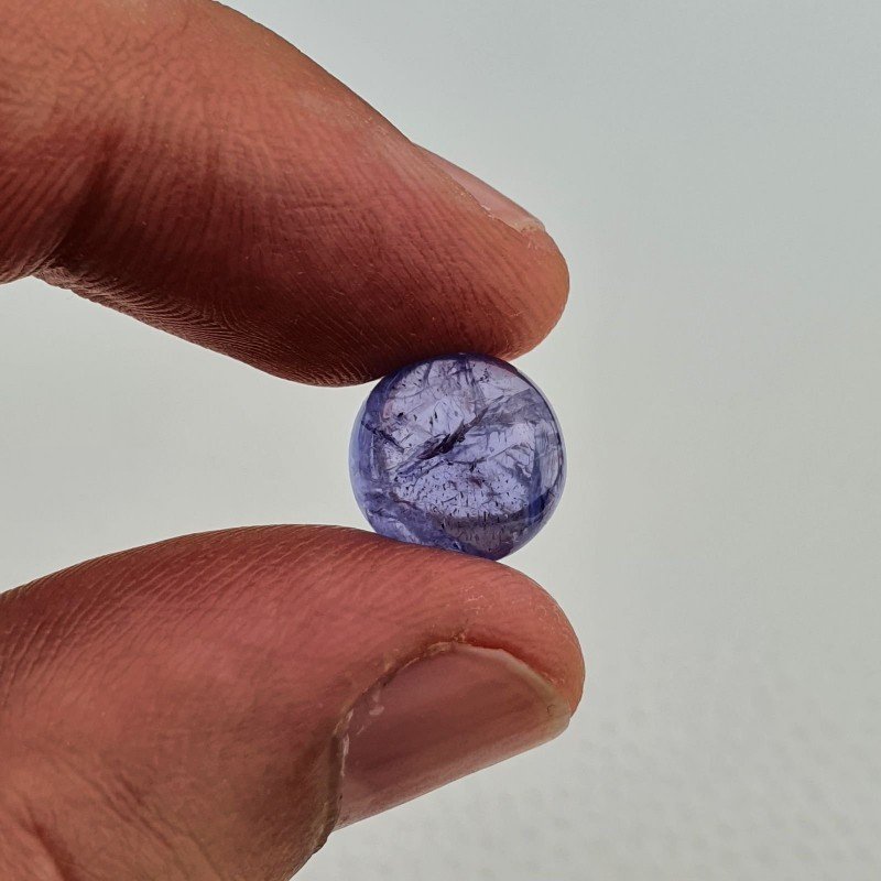 Tanzanite Naturale Forma Tondo Piatto Cabochon Liscio Fatto a Mano 11X11X06mm 7,50 Carati 1pz Tanzanite Naturale Forma Tondo Piatto Cabochon Liscio Fatto a Mano 11X11X06mm 7,50 Carati 1pz