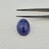 Tanzanite Naturale Forma Ovale Piatto Cabochon Liscio Fatto a Mano 17X13X9mm 18,95 Carati 1pz