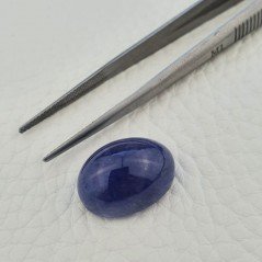 Tanzanite Naturale Forma Ovale Piatto Cabochon Liscio Fatto a Mano 17X13X9mm 18,95 Carati 1pz