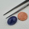 Tanzanite Naturale Forma Ovale Piatto Cabochon Liscio Fatto a Mano 17X13X9mm 18,95 Carati 1pz