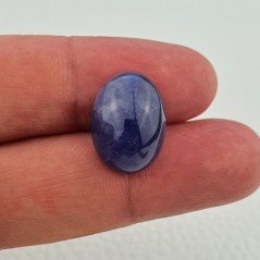 Tanzanite Naturale Forma Ovale Piatto Cabochon Liscio Fatto a Mano 17X13X9mm 18,95 Carati 1pz
