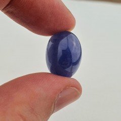 Tanzanite Naturale Forma Ovale Piatto Cabochon Liscio Fatto a Mano 17X13X9mm 18,95 Carati 1pz