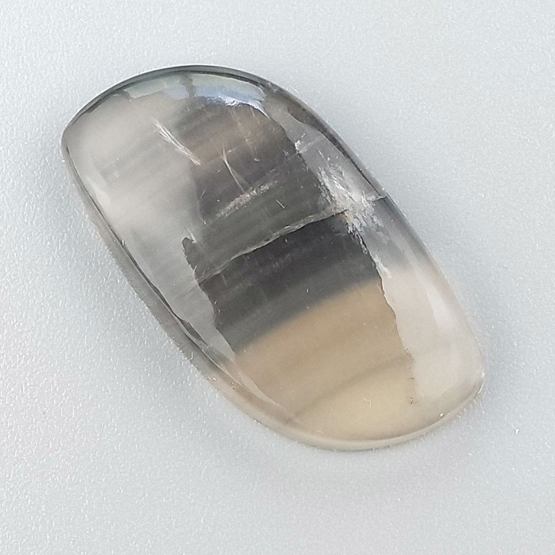 Fluorite Naturale Forma Fantasia Piatto Cabochon Liscio Fatto a Mano 31X17mm 5,52gm 1pz
