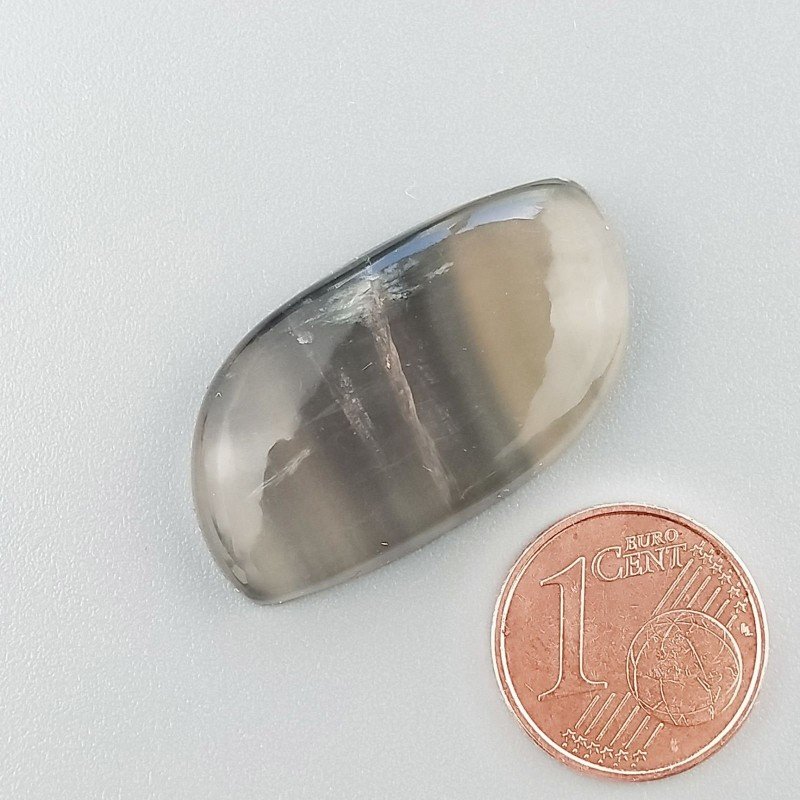 Fluorite Naturale Forma Fantasia Piatto Cabochon Liscio Fatto a Mano 31X17mm 5,52gm 1pz