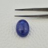 Tanzanite Naturale Forma Ovale Piatto Cabochon Liscio Fatto a Mano 18X13X9mm 20,85 Carati 1pz