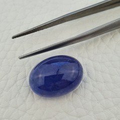 Tanzanite Naturale Forma Ovale Piatto Cabochon Liscio Fatto a Mano 18X13X9mm 20,85 Carati 1pz