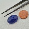 Tanzanite Naturale Forma Ovale Piatto Cabochon Liscio Fatto a Mano 18X13X9mm 20,85 Carati 1pz