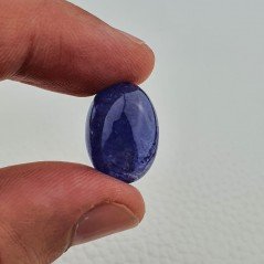 Tanzanite Naturale Forma Ovale Piatto Cabochon Liscio Fatto a Mano 18X13X9mm 20,85 Carati 1pz
