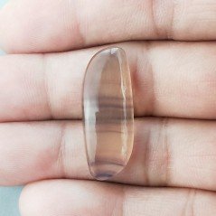 Fluorite Naturale Forma Fantasia Piatto Cabochon Liscio Fatto a Mano 30X12X5mm 3,95gm 1pz
