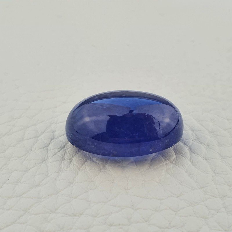 Tanzanite Naturale Forma Ovale Piatto Cabochon Liscio Fatto a Mano 20X14X9mm 26,65 Carati 1pz