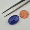 Tanzanite Naturale Forma Ovale Piatto Cabochon Liscio Fatto a Mano 20X14X9mm 26,65 Carati 1pz