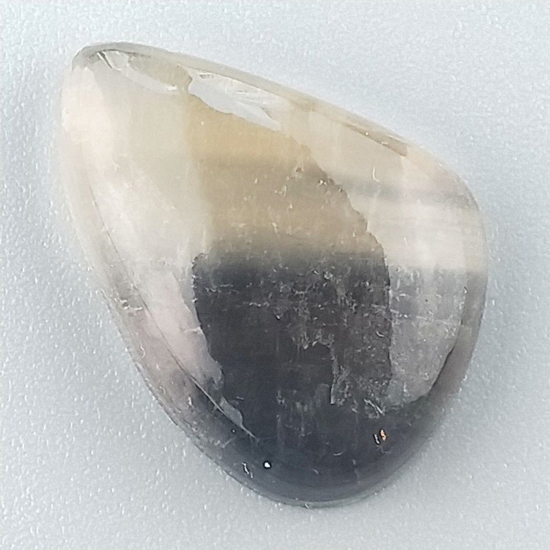 Fluorite Naturale Forma Fantasia Piatto Cabochon Liscio Fatto a Mano 22X16X6mm 4,20gm 1pz